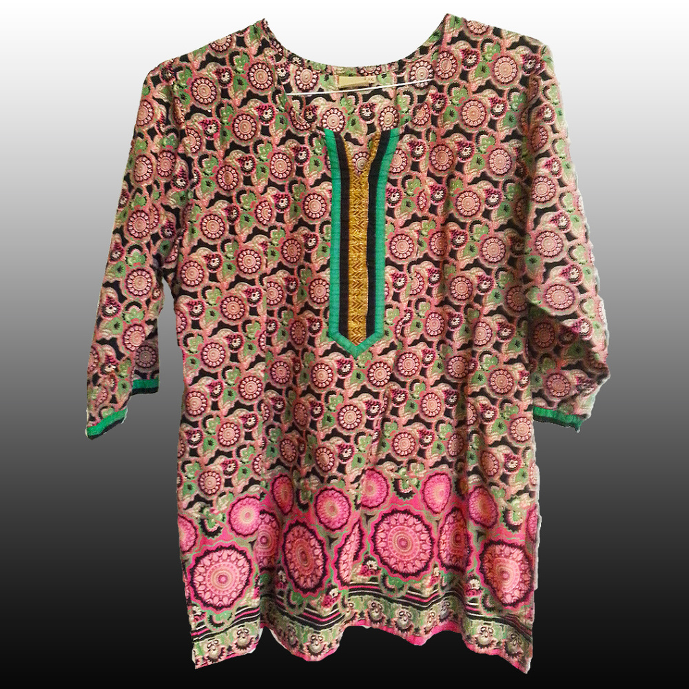 Bright cheerful hippie lightweight tunic XXL